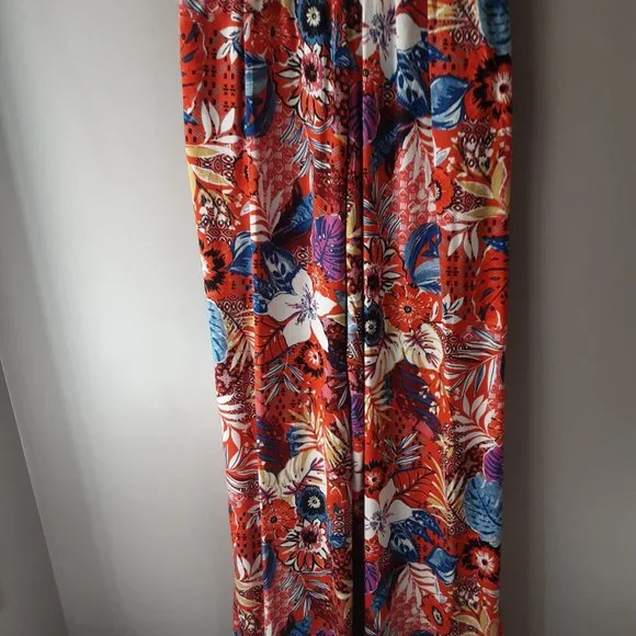 New! BOG Collective Strapless Floral Jumpsuit Romper, Cute Comfy Tropical Flowy - Picture 4 of 15